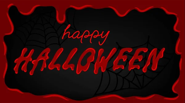 Feliz Diseño Halloween Con Texto Sangriento Escrito Mano — Vector de stock