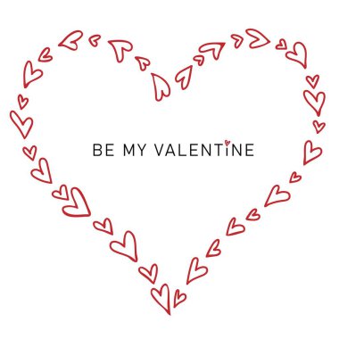 Benim sevgilim ol. Kalp şekli çerçeve tasarımı