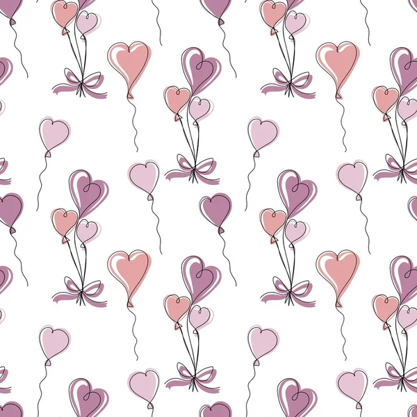 Seamless Pattern Balloons Birthday Party — ストックベクタ