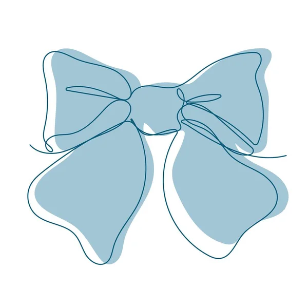 Cute Gift Bow White Background — Vettoriale Stock