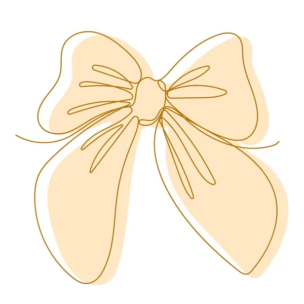Cute Gift Bow White Background — 스톡 벡터