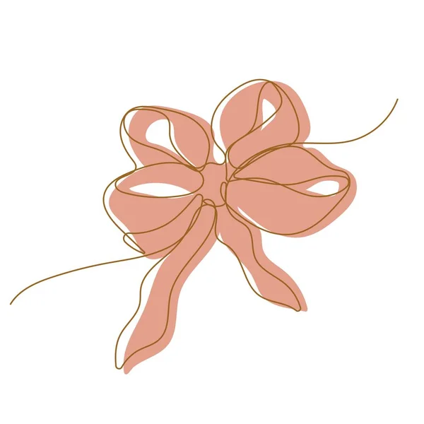 Cute Gift Bow White Background — 图库矢量图片