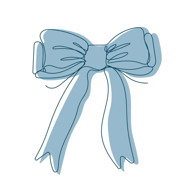 Cute Gift Bow White Background — Image vectorielle