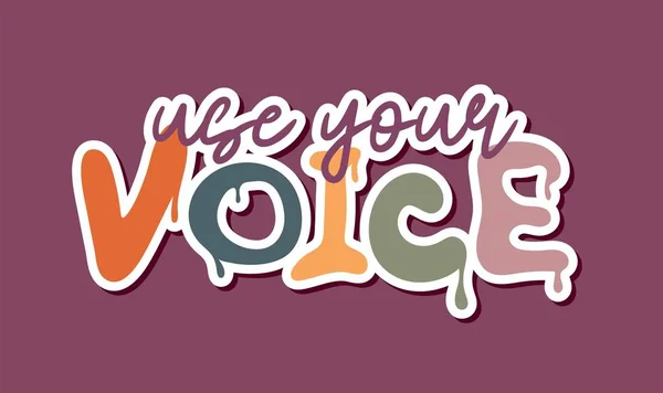 Use Your Voice Sticker — Vettoriale Stock