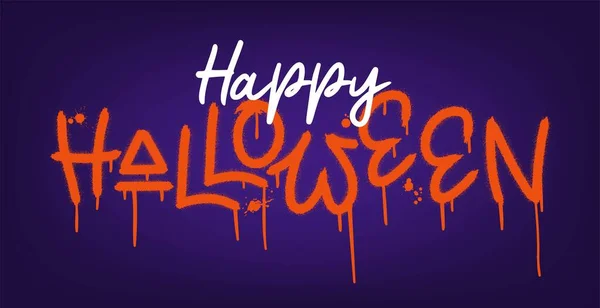 Happy Halloween Splash Effect Drops — Stock Vector