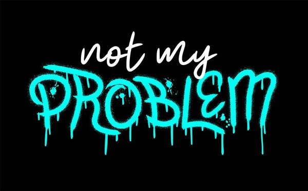 Slogan Problem Splash Effect Drops — ストックベクタ