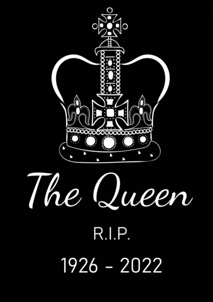 Queen Rest Peace Poster — Stock Vector