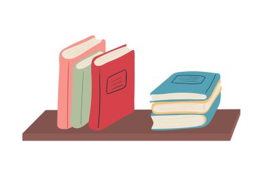 Kitaplıkta yığınla kitap var. Eğitim kavramı.