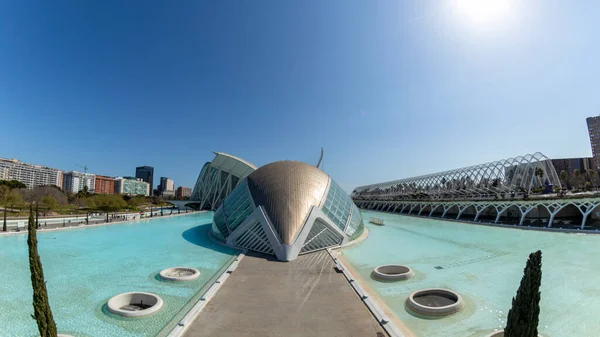 Bilder Från Staden Valencia Spanien Konst Och Vetenskapsstad Futuristisk Arkitektur — Stockfoto