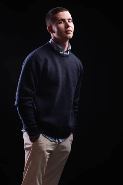 Young Men Posing Studio Photoshoot — Stock Photo, Image