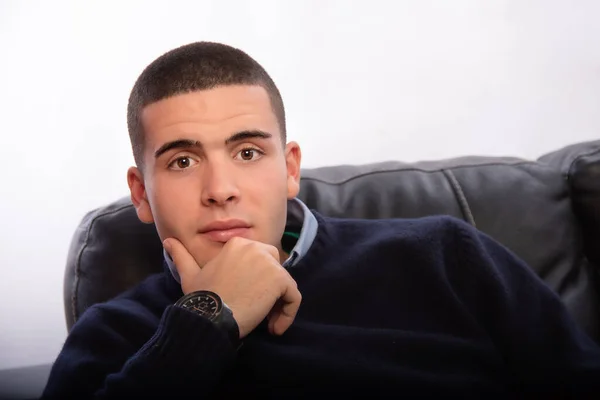 Young Men Posing Studio Photoshoot — Stock Photo, Image