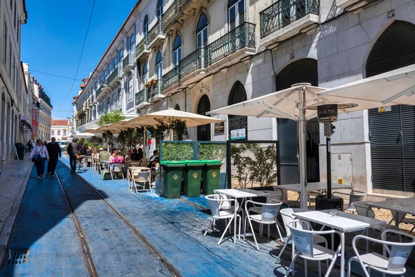 Lisbon Portugal April 2022 View Downtown Lisbon Portugal — Fotografia de Stock