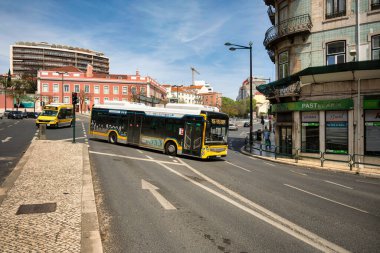 Lizbon, Portekiz. 17 Nisan 2022. Lizbon, Portekiz şehir merkezindeki Rato Meydanı