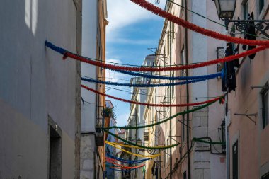  Santo Antonio festivali Lizbon 'da. Lizbon 'daki en büyük kutlama Haziran' da Santo Antonio 'nun onuruna gerçekleşti..