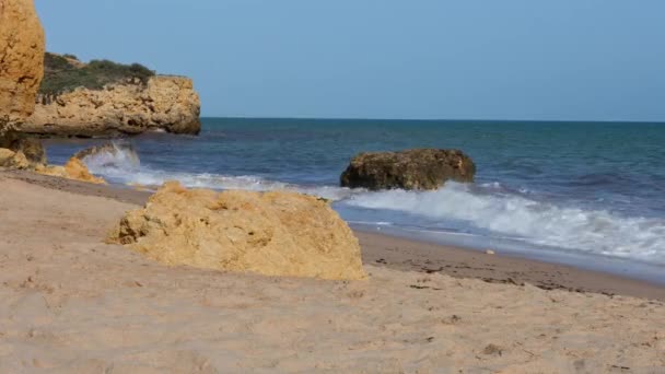 Vista Praia Marinha Algarve Portugal — Vídeo de Stock