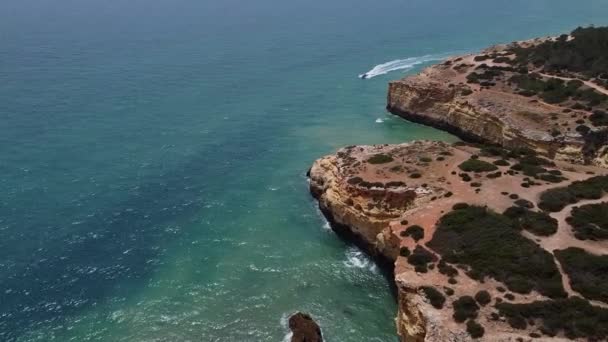 Pohled Pláž Marinha Algarve Portugalsko — Stock video