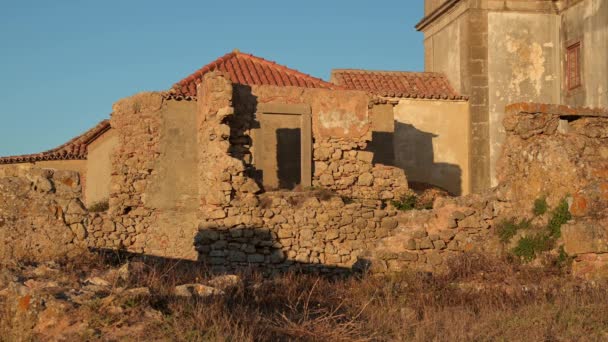 Abandoned Monastery Cabo Espichel Sesimbra Portugal — Vídeo de Stock