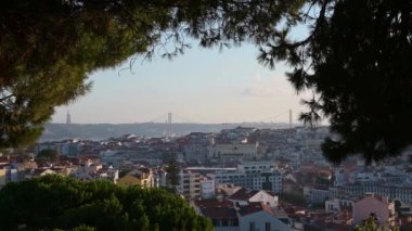 Lizbon şehir merkezi manzarası 