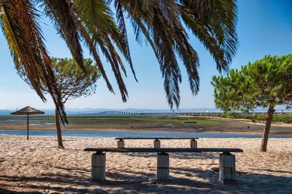 View Samouco Beach Alcochete Portugal — Fotografia de Stock