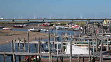 view of Samouco beach in Alcochete Portugal