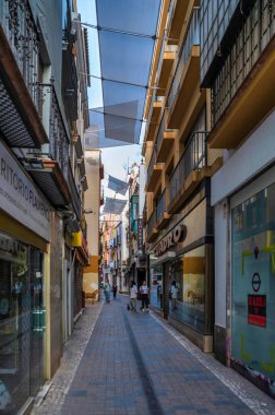 Sevilla, İspanya. 27 Ağustos 2022 İspanya 'nın merkezindeki Sevilla manzarası