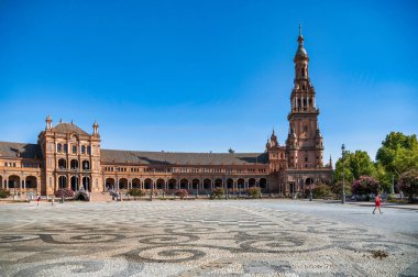 Sevilla, İspanya. 27 Ağustos 2022 İspanya 'nın merkezindeki Sevilla manzarası