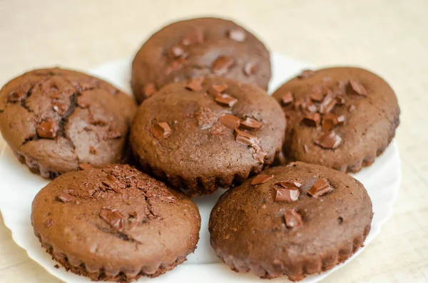 Biscuits Faits Maison Avec Glaçage Chocolat — Photo