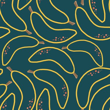 Muzlar elle çizilmiş desen. Kusursuz bir arka plan modeli. Meyve kırsal illüstrasyon