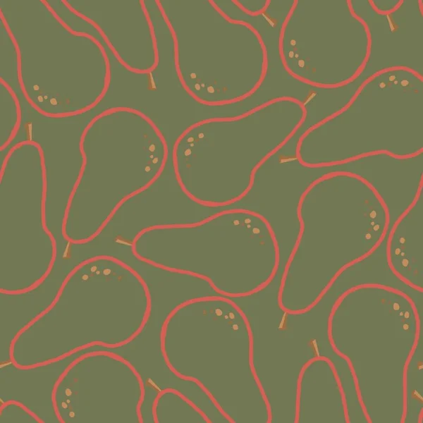 Armut elle çizilmiş desen. Kusursuz bir arka plan modeli. Meyve kırsal illüstrasyon