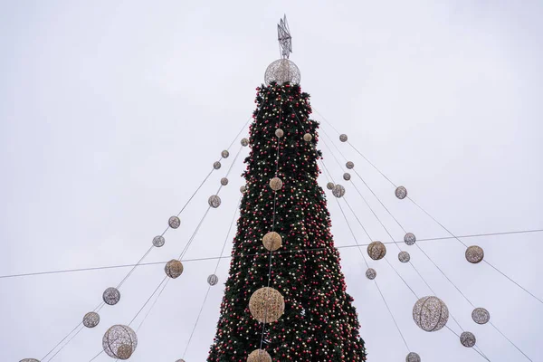 2021 Kyiv Ukrayna Sophia Katedrali Yakınlarında Noel Ağacı — Stok fotoğraf