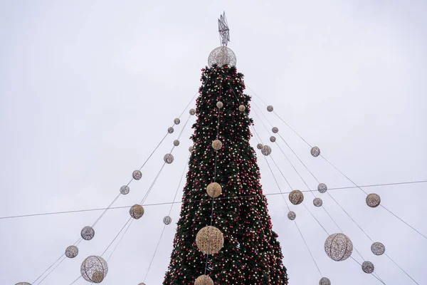 2021 Kiev Ucrania Árbol Navidad Cerca Catedral Sofía — Foto de Stock