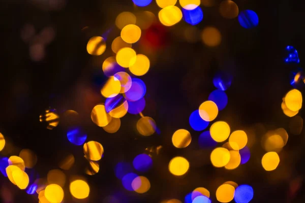 Night Christmas Tree Lights Background — Stock Photo, Image