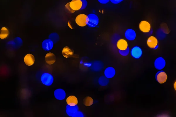 Noche Árbol Navidad Luces Fondo — Foto de Stock
