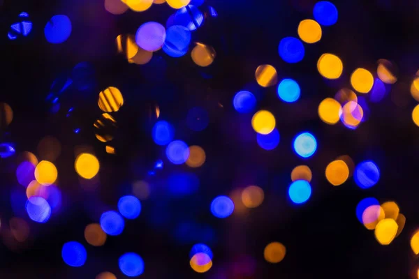 Gece Noel Ağacı Işıkları Arka Planda — Stok fotoğraf