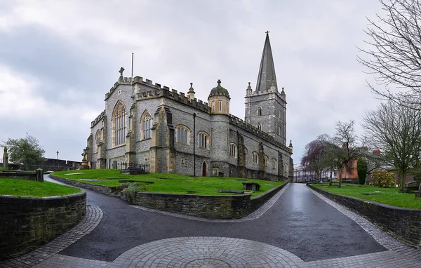 Собор Святого Колумба Місто Деррі Північна Ірландія Формат Панорами — стокове фото