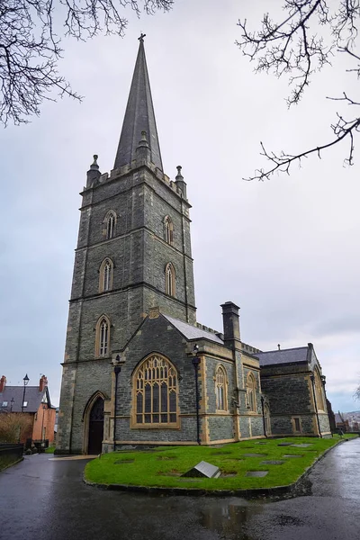 Szent Columb Katedrális Derry Városa Észak Írország Függőleges Formátum — Stock Fotó