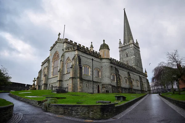 Katedrála Kolumba Město Derry Severní Irsko Horizontální Formát Stock Fotografie