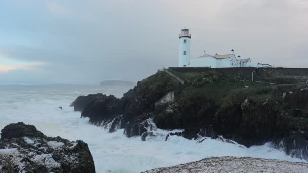 Fanad Head Deniz Feneri Nde Gün Doğumu Rlanda Donegal Eyaleti — Stok video