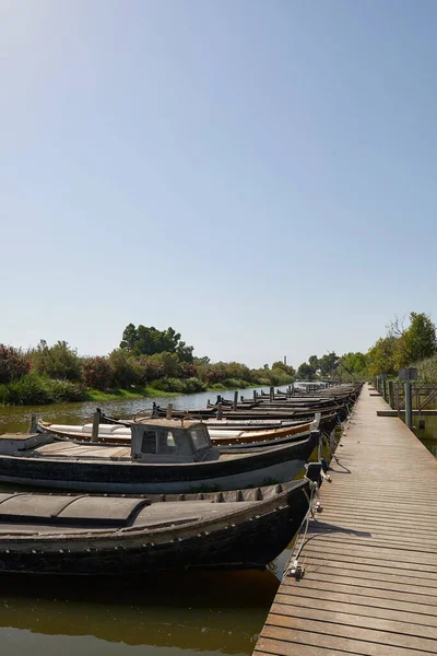 Catarroja Traditional Fishing Boats Port Pier Valencia Albufera Natural Park — Stockfoto