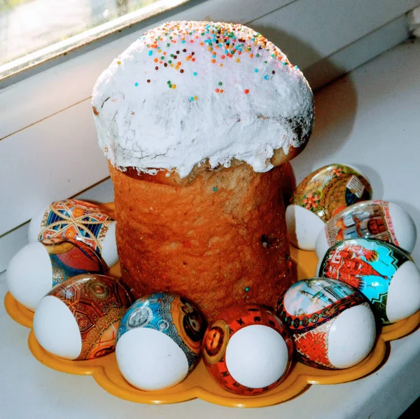 Pastel Pascua Huevos Para Domingo Pascua — Foto de Stock