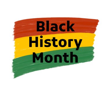 Siyahların Tarihi Ayı. Pan Afrika bayrağı sanatsal el çizimi boya arkaplan, pankart, kartpostal, broşür vektör tasarımı