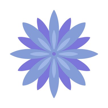 İskandinav çocuksu basit tarzıyla el çizimi basit bir çiçek. Botanik minimalist karalama çiçeği. Vektör illüstrasyonu beyaz arkaplanda izole edildi