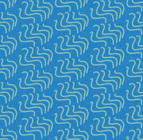 手描きのシンプルな波のドドルでかわいいシームレスなパターンの背景。子供のテキスタイルデザイン、シンプルな幾何学ラインの背景 — ストックベクタ
