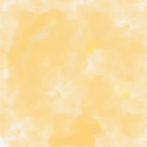 Yellow watercolor paint brush aquarelle textured paper gradient abstract background with irregular spots. Yellow cloud sky backdrop. Cute positive vintage template design. — 스톡 벡터