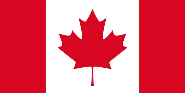 Bandiera Nazionale Del Canada Colore Ufficiale Proporzione Bandiera Canadese Rossa — Vettoriale Stock