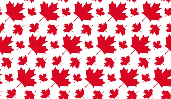 Бесшовный Фон Иконкой Кленового Листа Государственного Флага Канады Векторный Фон — стоковый вектор