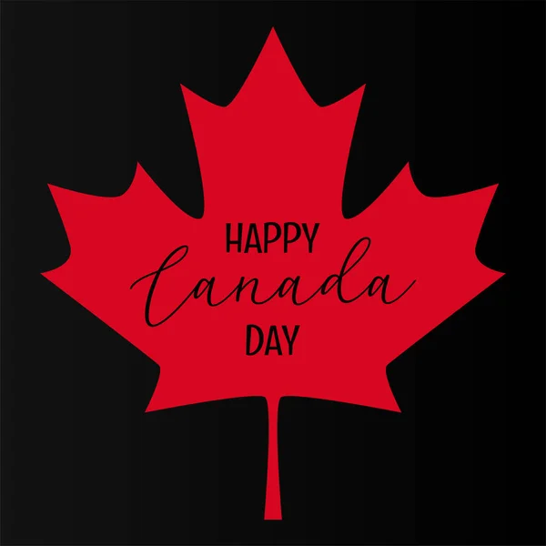 Поздравительная Открытка День Канады Иконой Кленового Листа Государственного Флага Канады — стоковый вектор