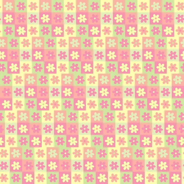 Niedliche Y2K Patchwork Floralen Nahtlosen Hintergrund Muster Dänische Pastellschachbrettkulisse Modernes — Stockvektor