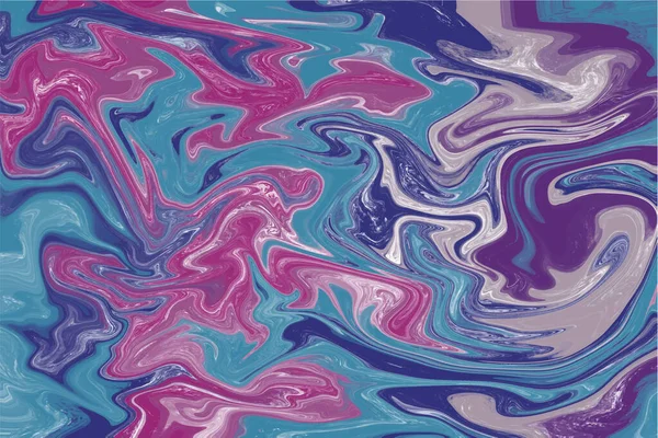 Abstract Psychedelic Wavy Liquid Tie Dye Marble Vector Purple Pink — Wektor stockowy