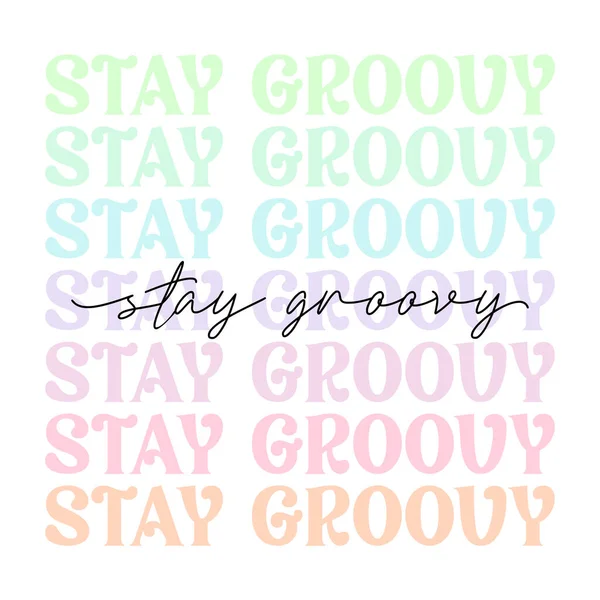 Good Vibes Only Cute Groovy Danish Pastel Aesthetic Modern Trendy — Archivo Imágenes Vectoriales